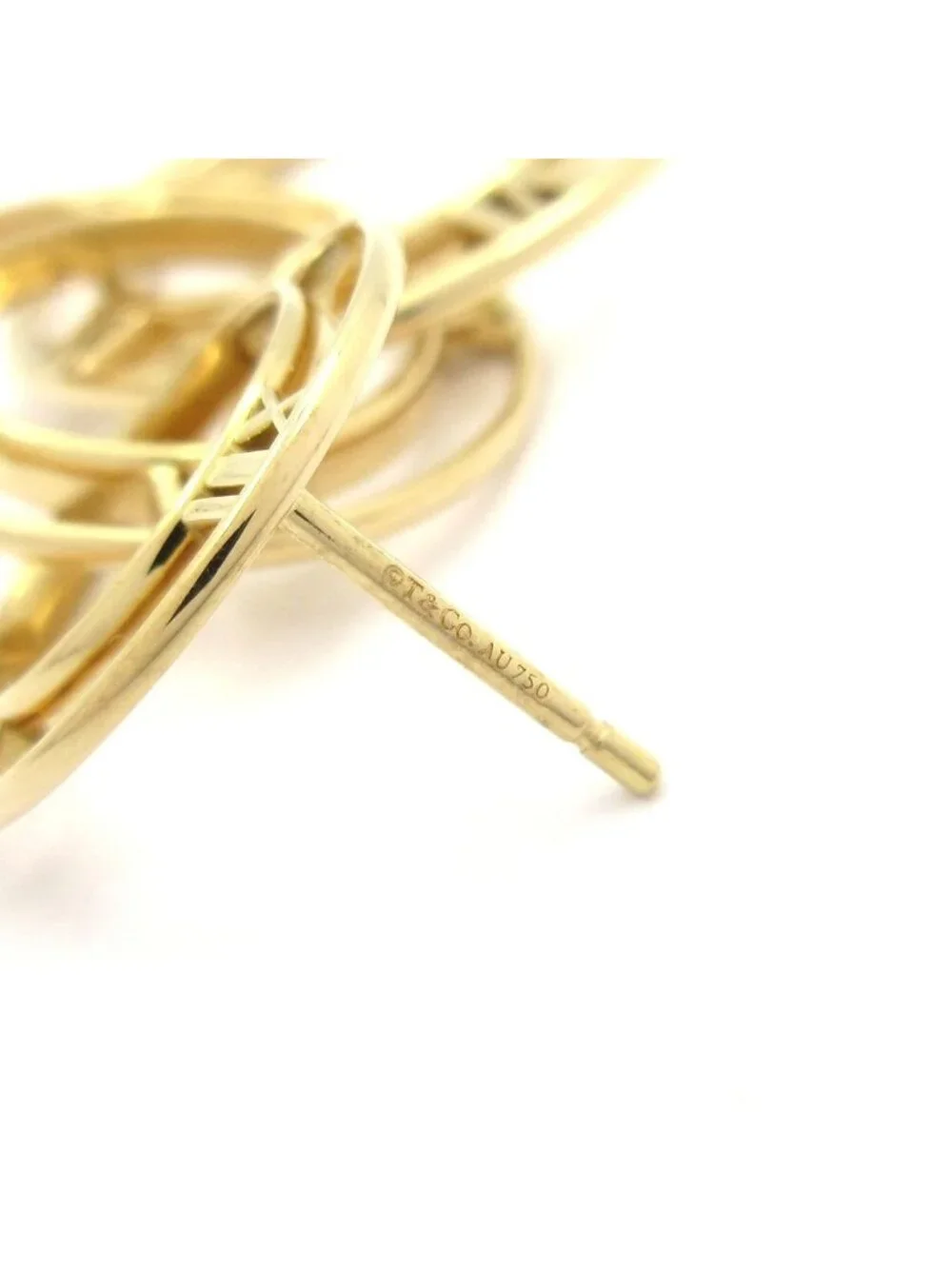 Tiffany & Co Earrings Atlas Triple Drop 18k Yellow Gold